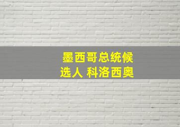 墨西哥总统候选人 科洛西奥